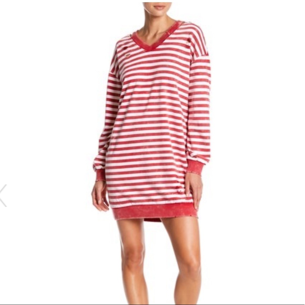 •Modern Designer• Distressed Terry Top or Dress